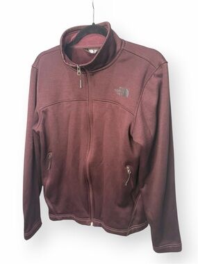 The North Face Men's Burgundy Full-Zip Fleece Jacket Small